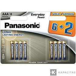 Panasonic LR03EPS/8BW 6+2F 1,5V AAA/mikro tartós alkáli elem 8 db/csomag