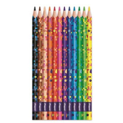 Színes ceruza készlet, háromszögletű, MAPED Pixel Party,12 különböző szín 862204